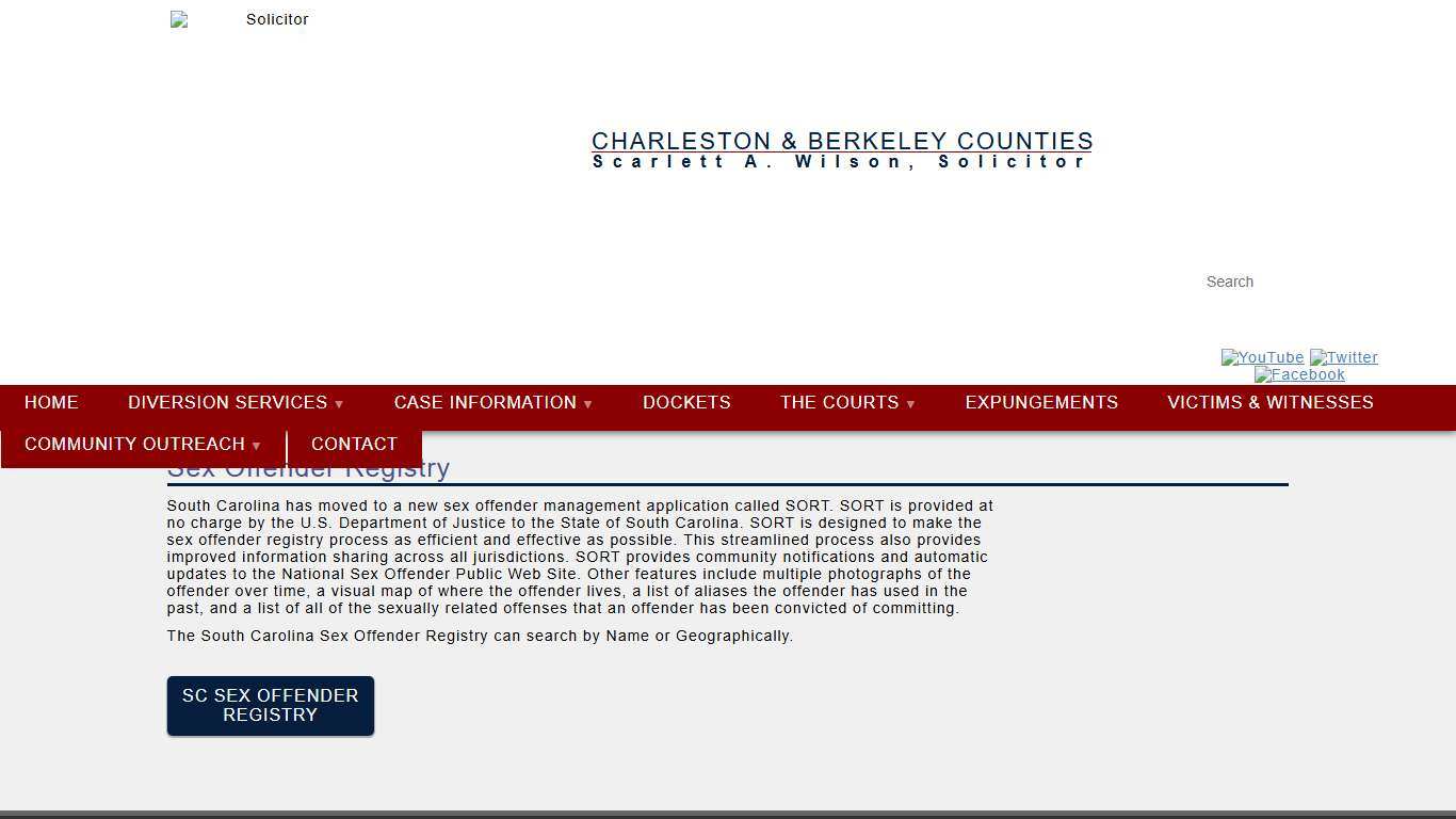 Solicitor's Office Sex Offender Registry